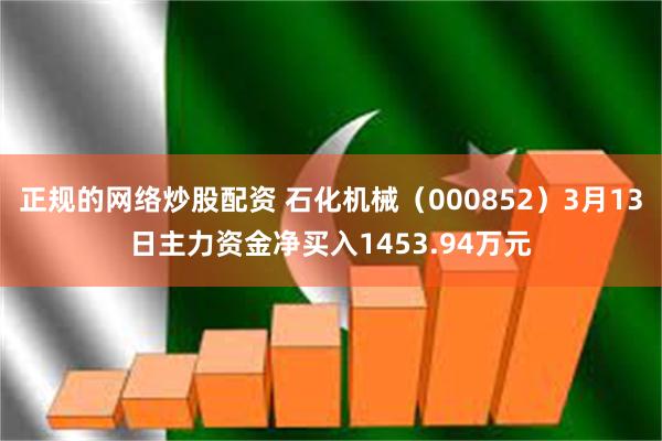 正规的网络炒股配资 石化机械（000852）3月13日主力资金净买入1453.94万元