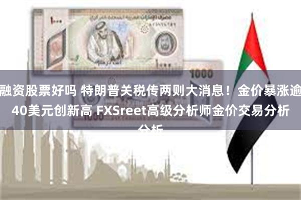 融资股票好吗 特朗普关税传两则大消息！金价暴涨逾40美元创新高 FXSreet高级分析师金价交易分析